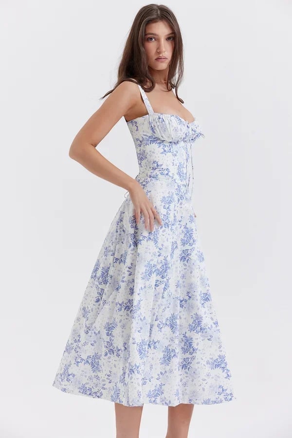👠👙Comfortable Beauty-No underwire-Print Bustier Sundress