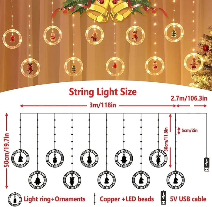 🎅Early Christmas Sale-49% OFF - Christmas Decor Ring Lights