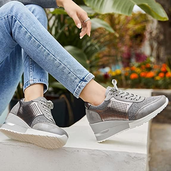 High Heeld Wedge Sneakers For Women