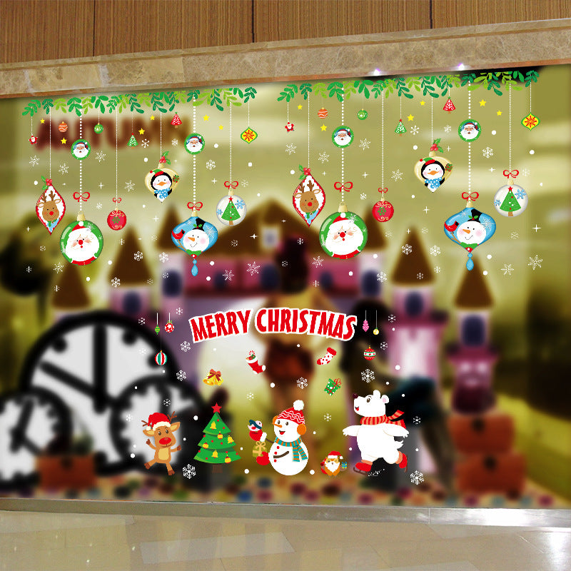 Christmas Stickers Decor Glue-free Electrostatic Stickers