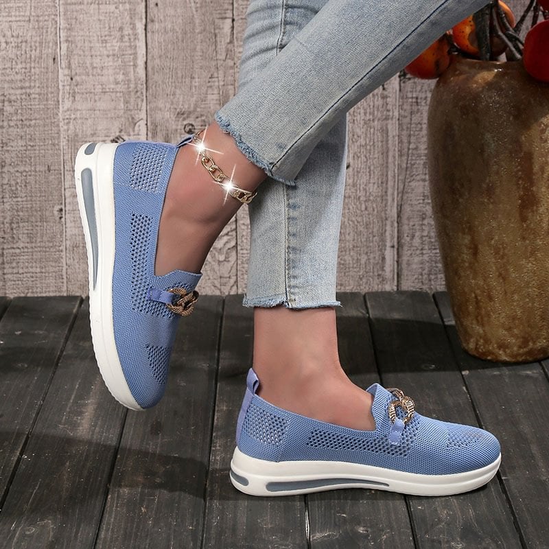 Women's Woven Breathable Wedge Sneakers