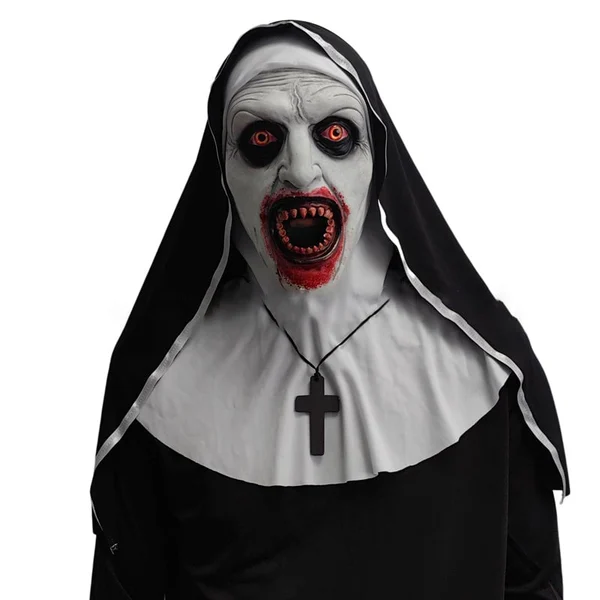 👻49%OFF🎃Urdreamlife — Halloween Nun Scary Mask