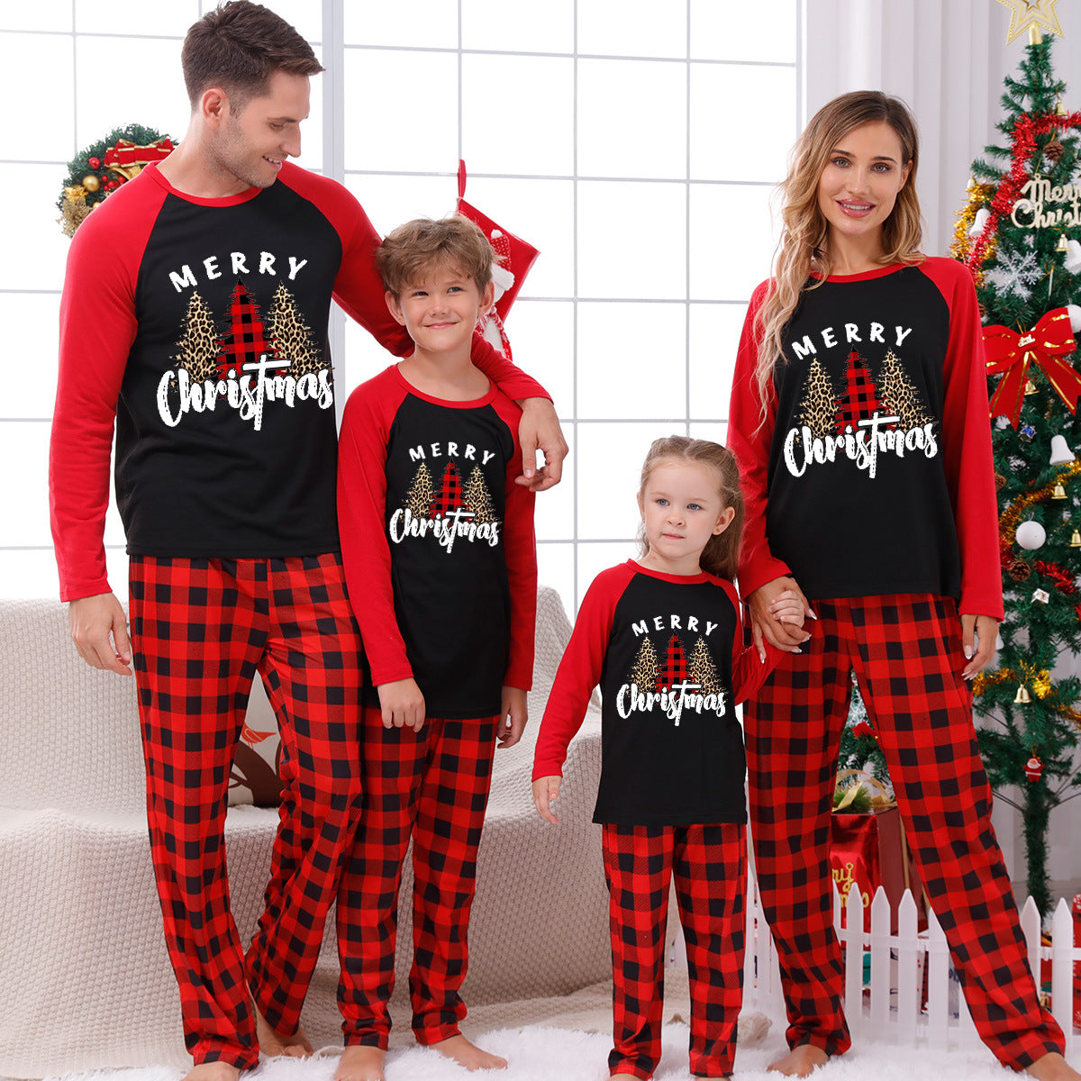 🎄 Early Christmas Pre-Sale - 50% Off -Christmas Elements Print Family Pajama Sets