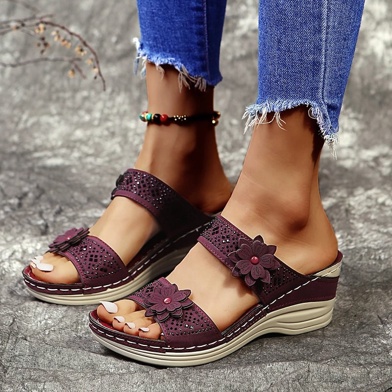 🔥Buy 2 Save 20%🔥Women's Soft Floral Wedge Sandal