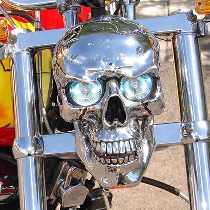 💀Motorcycle skull lamp🎃Halloween Pre