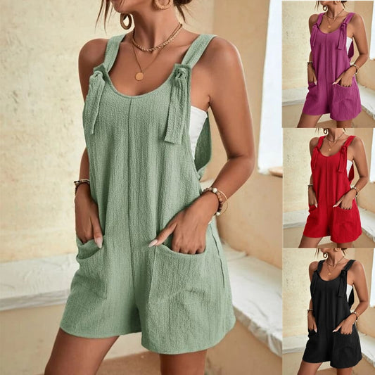 Women's Stylish Casual U Neck Summer Holiday Short Jumpsuits