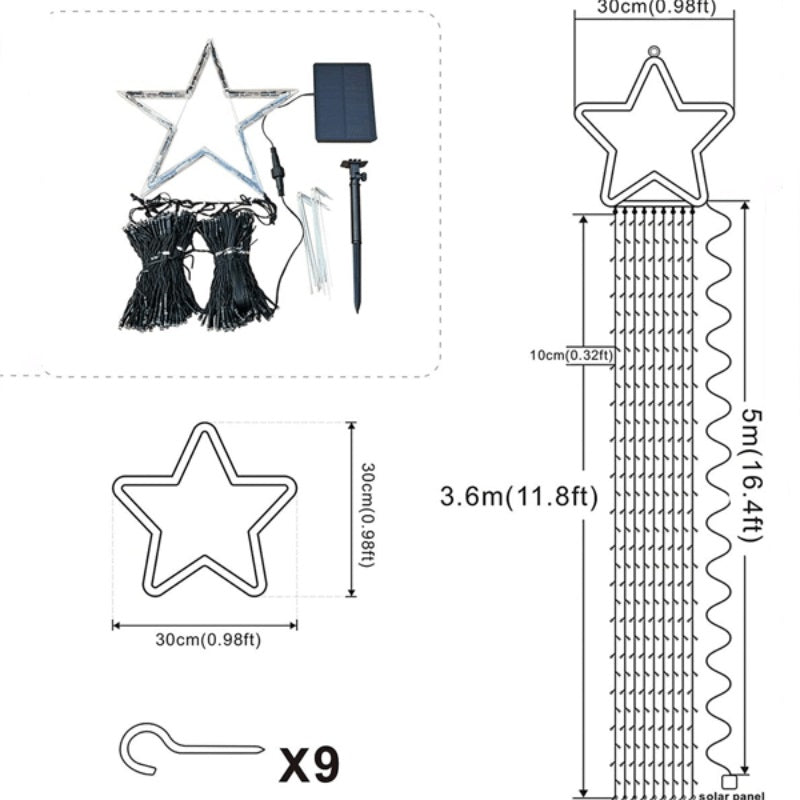 SOLAR OUTDOOR CHRISTMAS DECORATIONS LIGHTS