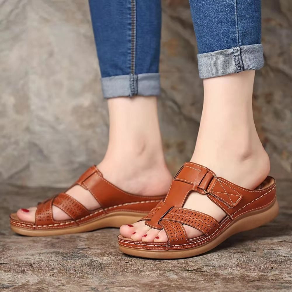 🔥Last Day 49% OFF 🔥Women Premium Leather Orthopedic Sandals