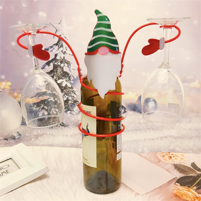 🎅Early Christmas Sale-49% OFF - Holiday Wine Bottle Glass Holders