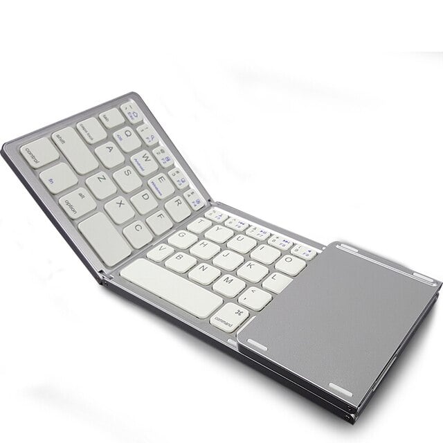 🔥hot sale🔥 Foldable mini keypad with Bluetooth, wireless foldable keyboard with touchpad