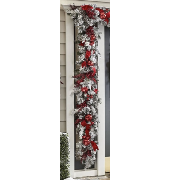 🎄The Cordless Prelit Red And White Holiday Trim