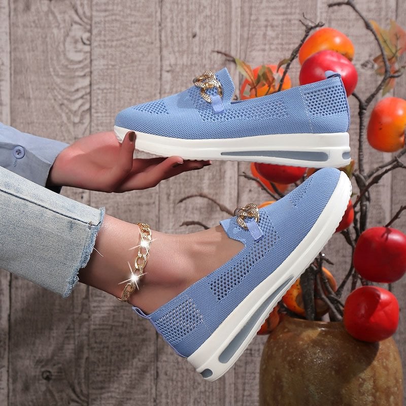 Women's Woven Breathable Wedge Sneakers