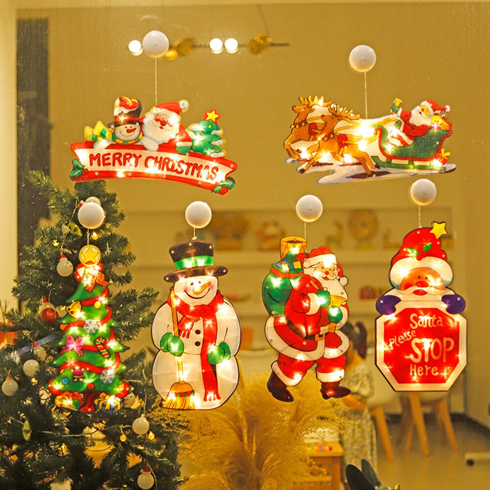 🎄Early Christmas Hot Sale 50% OFF-LED Suction Cup Window Hanging Lights