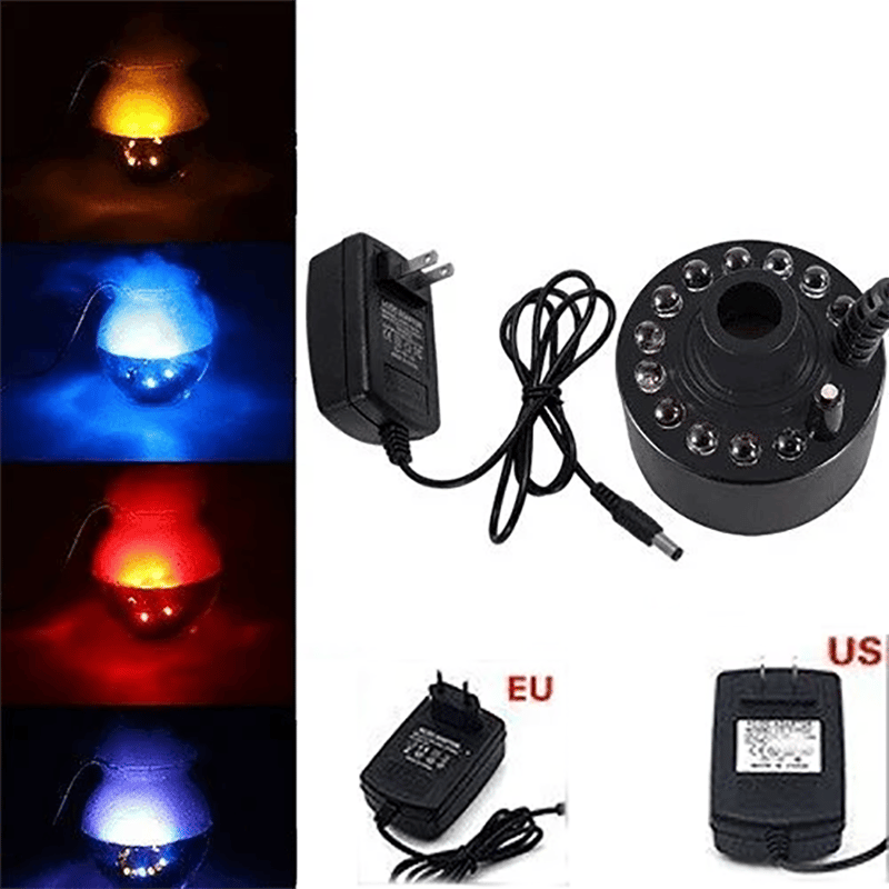 (🎃Early Halloween Sale )12 LED light Ultrasonic Mist Maker Fogger