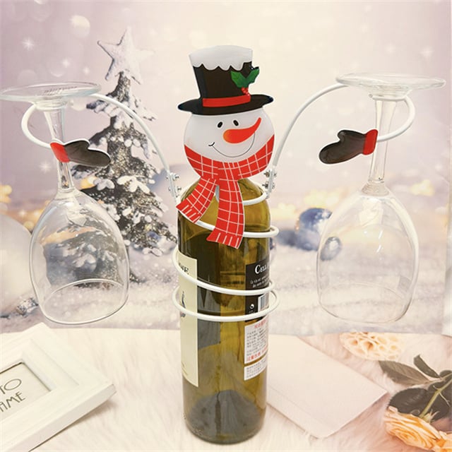 🎅Early Christmas Sale-49% OFF - Holiday Wine Bottle Glass Holders