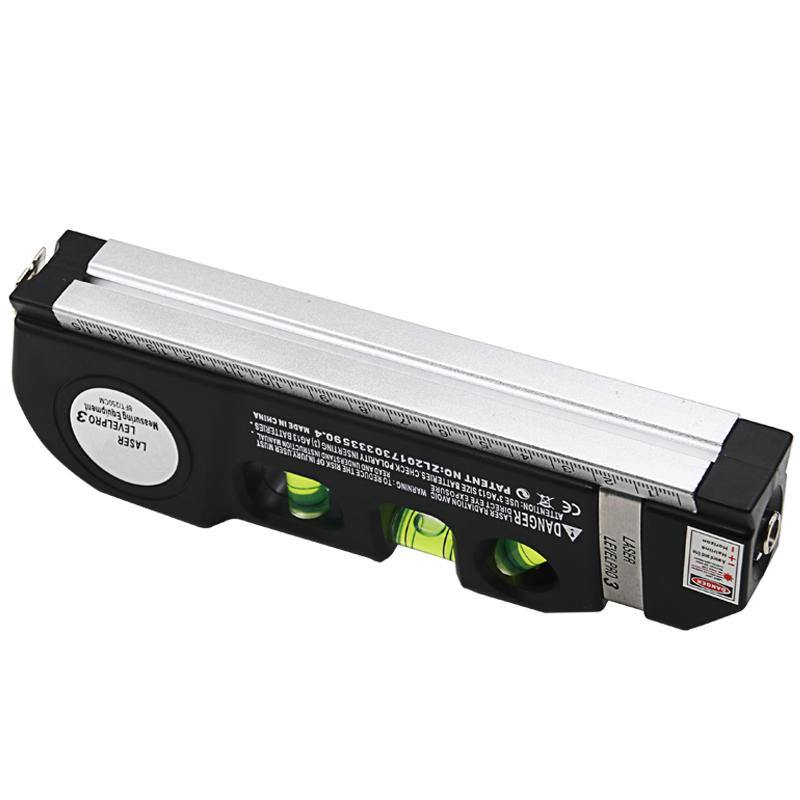 Laser Level Ruler Multi-functional Household Infrared Decoration (Black)