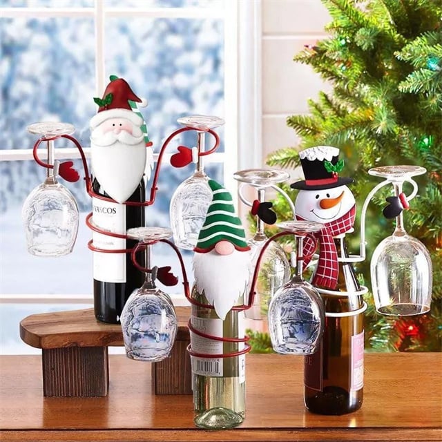 🎅Early Christmas Sale-49% OFF - Holiday Wine Bottle Glass Holders