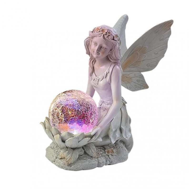 Home garden solar energy decoration Fairy Statue