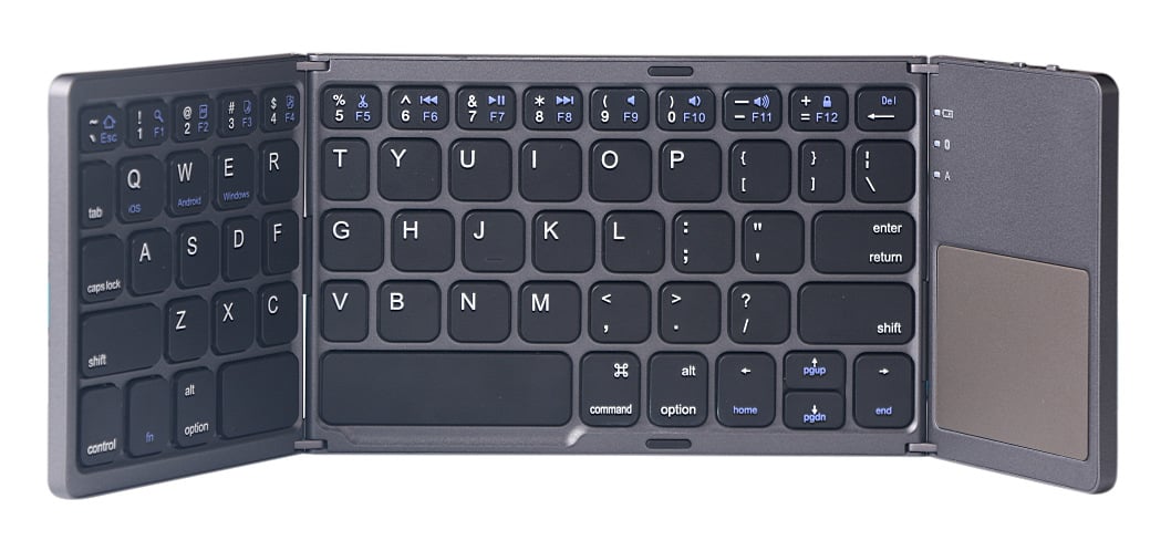 🔥hot sale🔥 Foldable mini keypad with Bluetooth, wireless foldable keyboard with touchpad