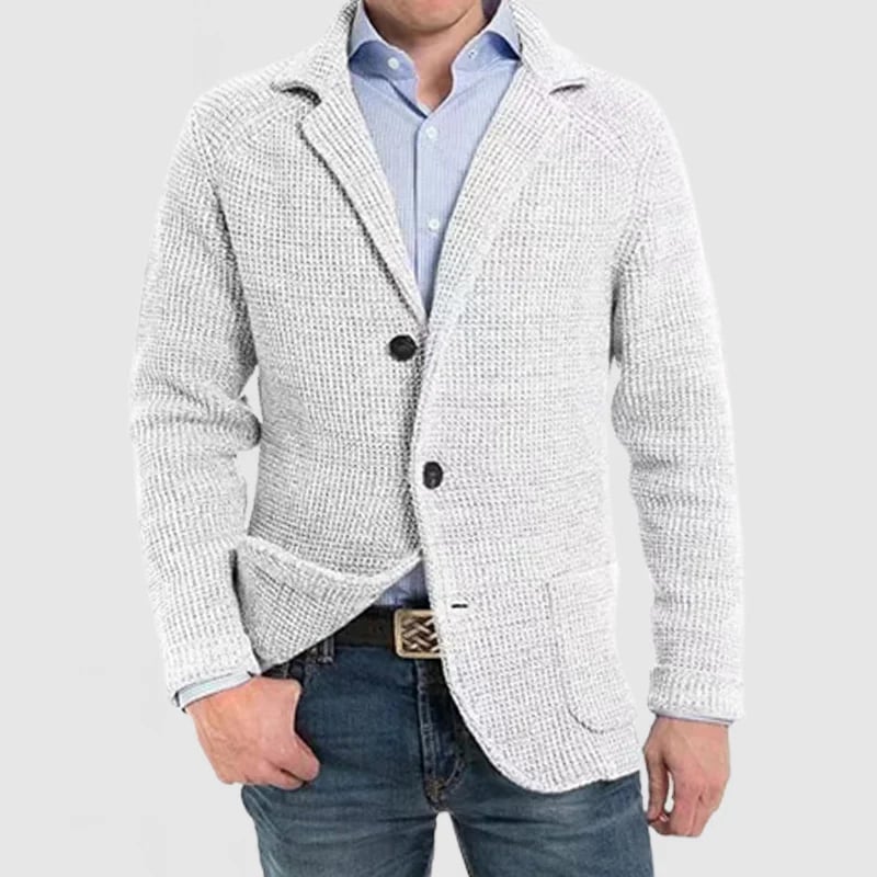 Men's Elegant Lapel Pocket Long Sleeve Jacket