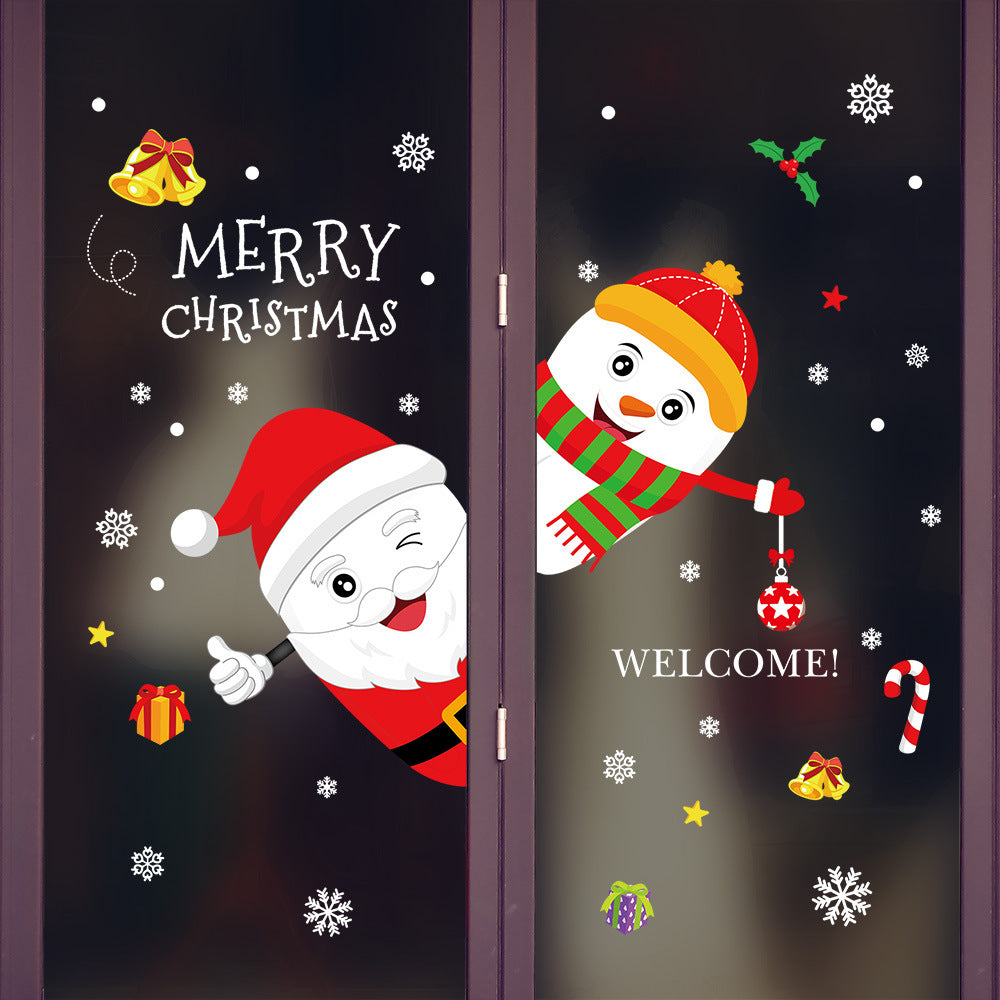 Christmas Stickers Decor Glue-free Electrostatic Stickers