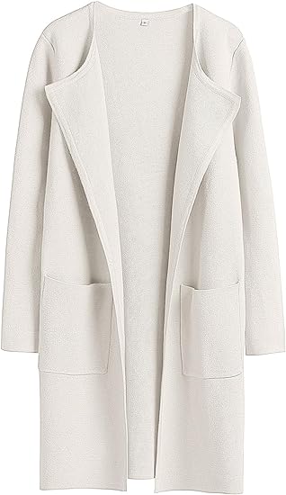 Boke Womens Knit Cardigan Sweaters Oversized Open Front Long Sleeve Lapel Casual Jacket 2023 Fall Coat Dressy Coatigan