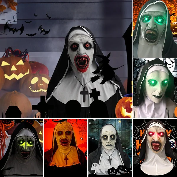 👻49%OFF🎃Urdreamlife — Halloween Nun Scary Mask