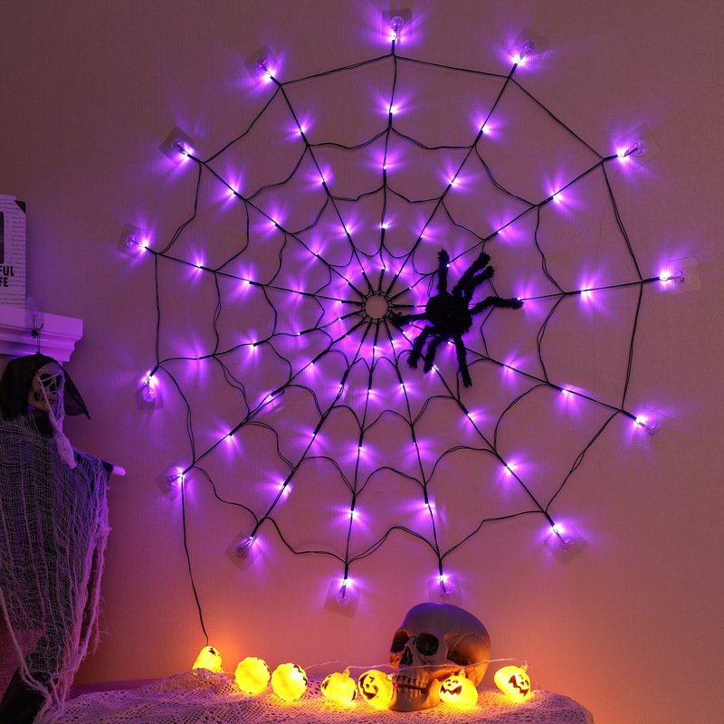 Creative 3D spider light illumination LED,remote control multi-color spider web