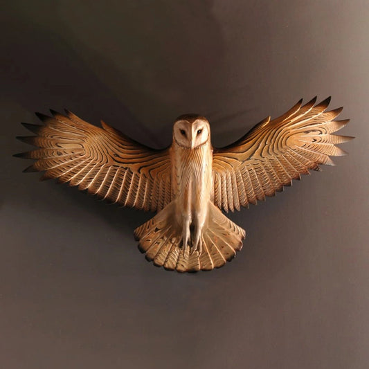 Last Day 49% OFF-Barn Owl Wall Art - Hand Carved Art