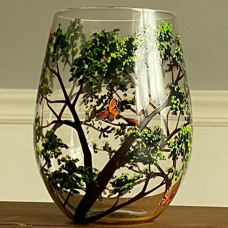 🔥HOT SALE NOW 49% OFF - Four Seasons Tree Wine Glasses - Hand Painted Art