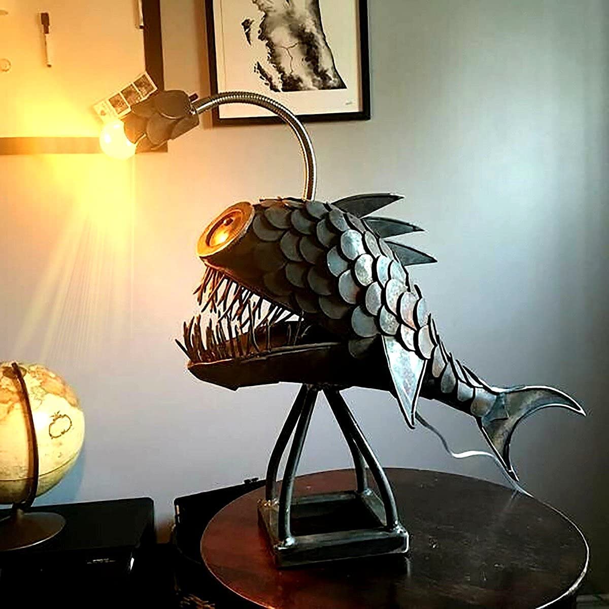 Steampunk Angler Fish Lamp