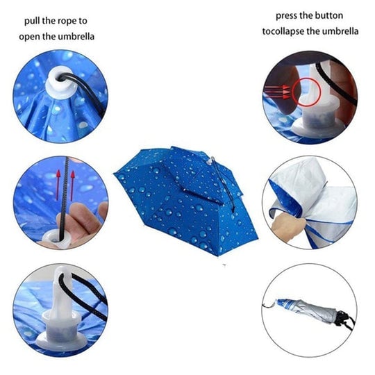 (Last Day Promotion - 50% OFF) Outdoor Double Layer Umbrella Hat