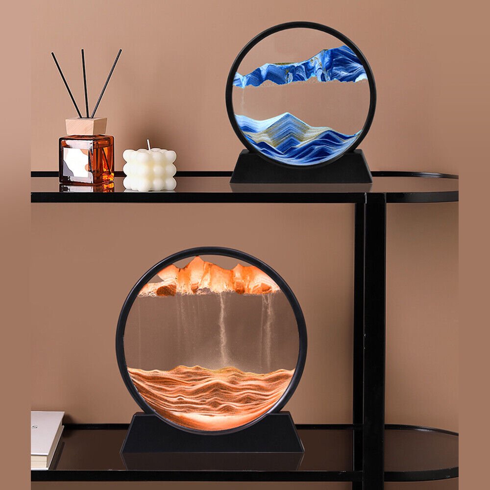 3D Art Hourglass - Mountains and Sea