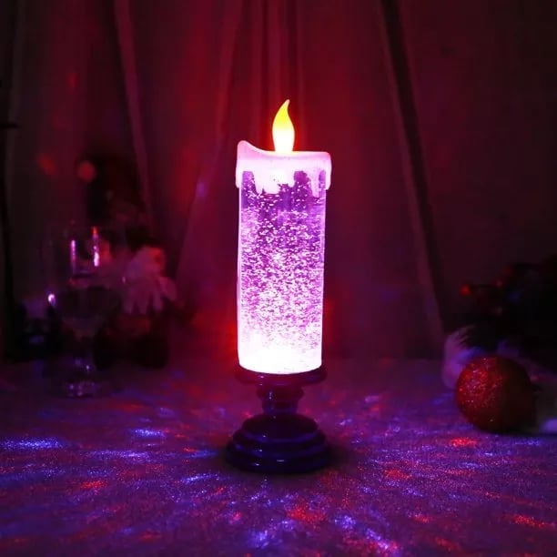 LED Christmas Candles  With Pedestal