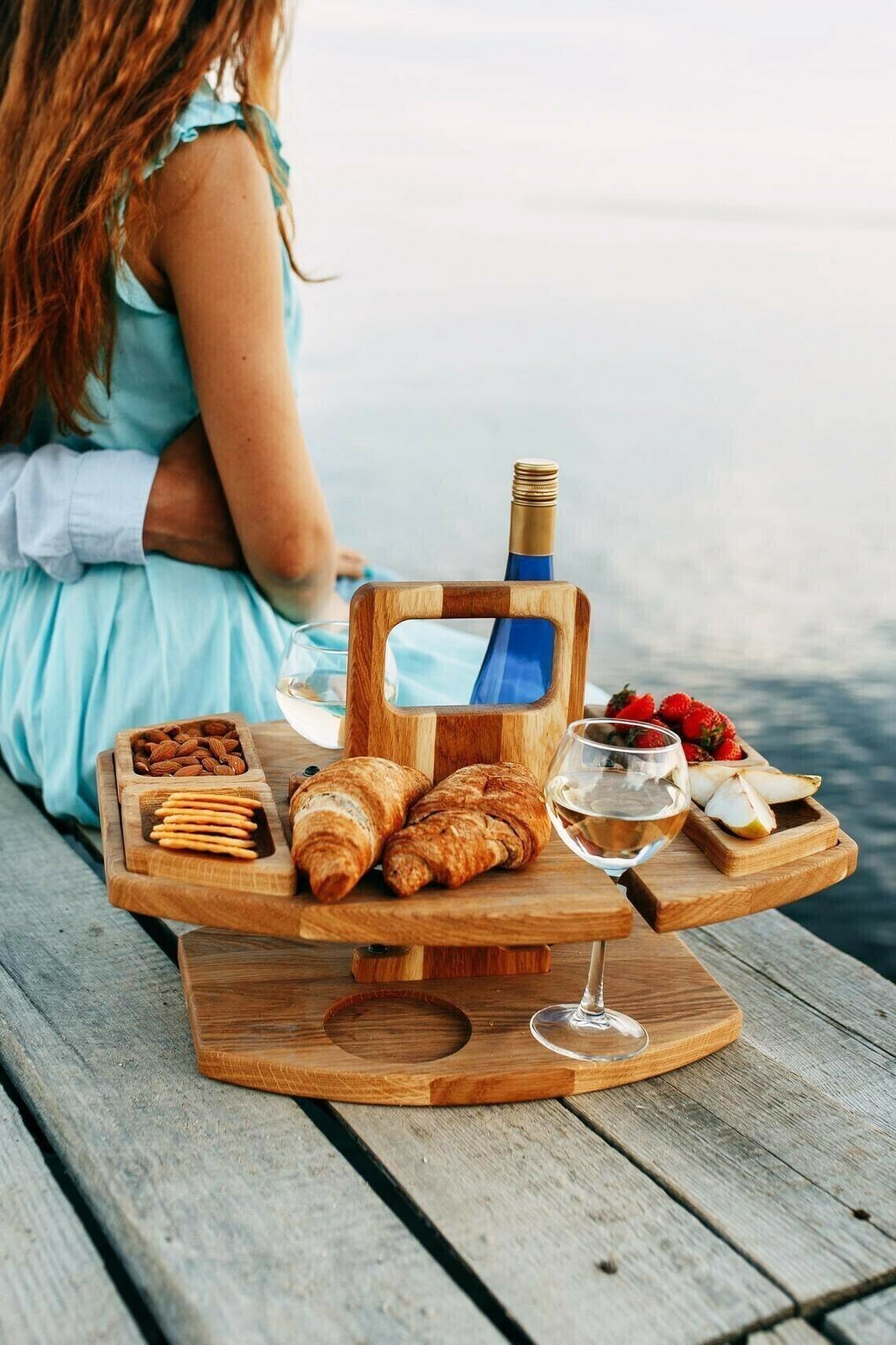 🍷Portable Wooden Outdoor Picnic Wine Table