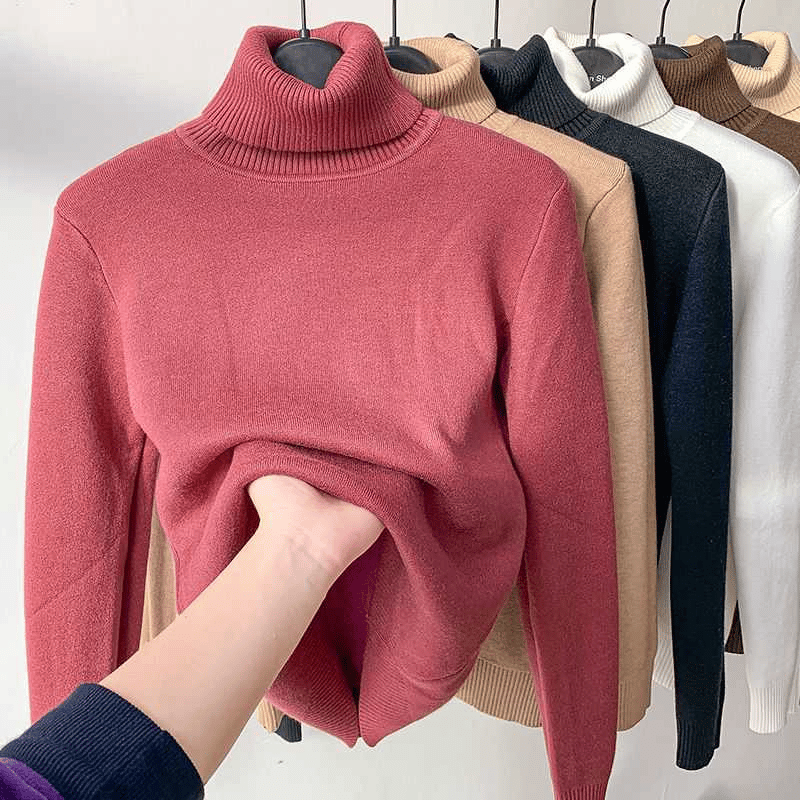 🎅New Year Sales 50% OFF🎁Winter Fleece Thick Knitted Bottoming Shirt