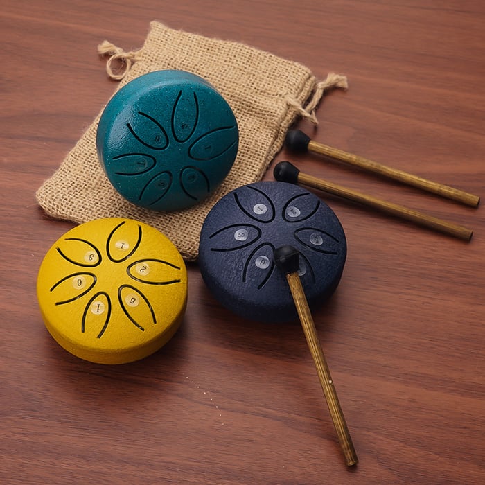 🎁 Early Christmas Sale - 49% OFF 🎵 Buddha Stones Mini Steel Tongue Drum Kit (3 Inch)