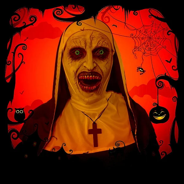 👻49%OFF🎃Urdreamlife — Halloween Nun Scary Mask