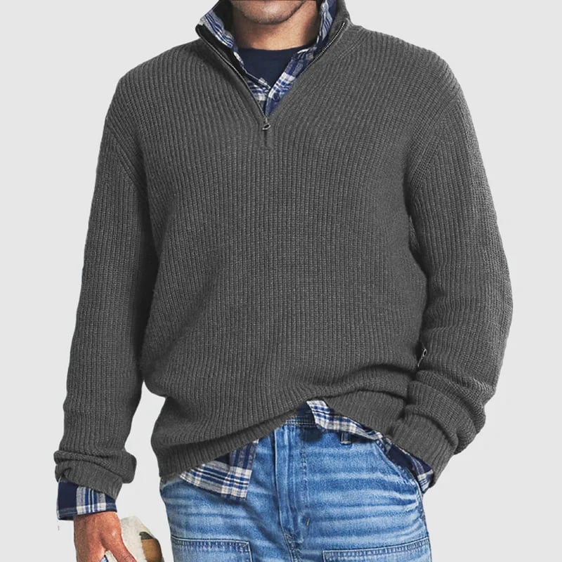 Men's Cashmere Business Casual Zipper Sweater