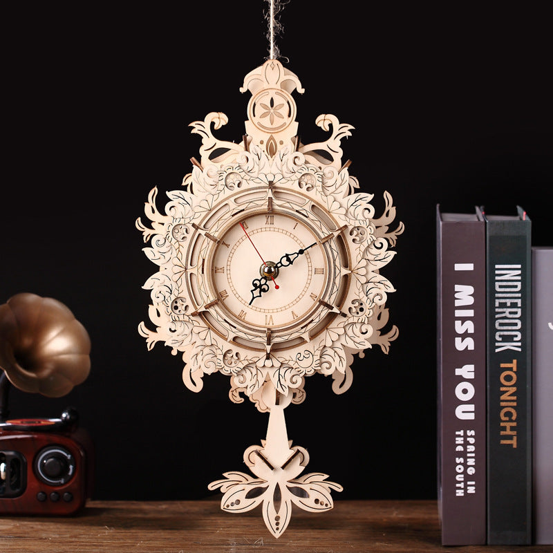 "50% OFF for a limited time!" -Creative DIY Wooden Clock Patchwork Model