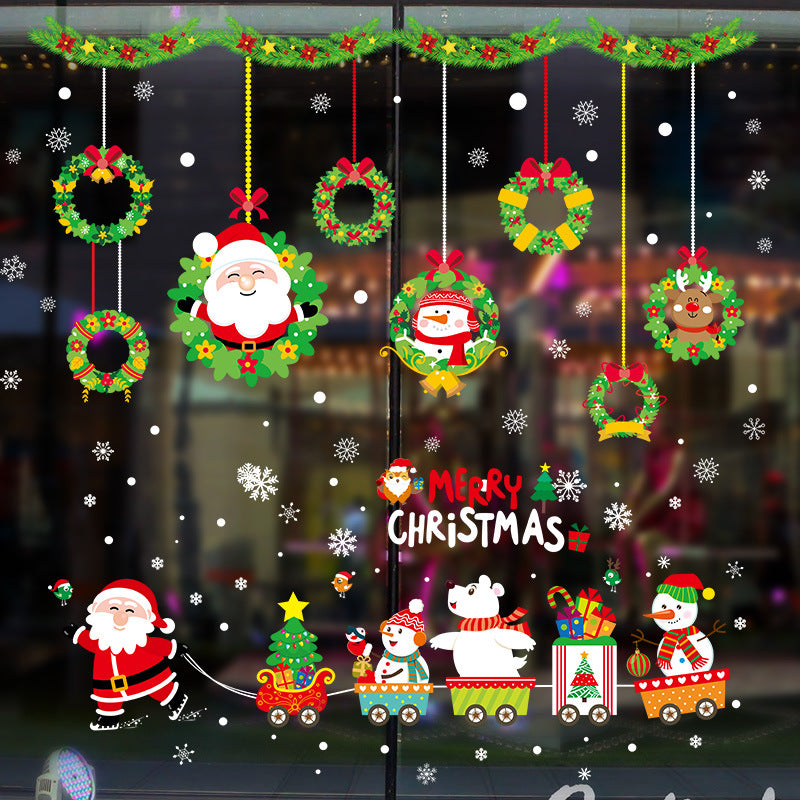 Christmas Stickers Decor Glue-free Electrostatic Stickers