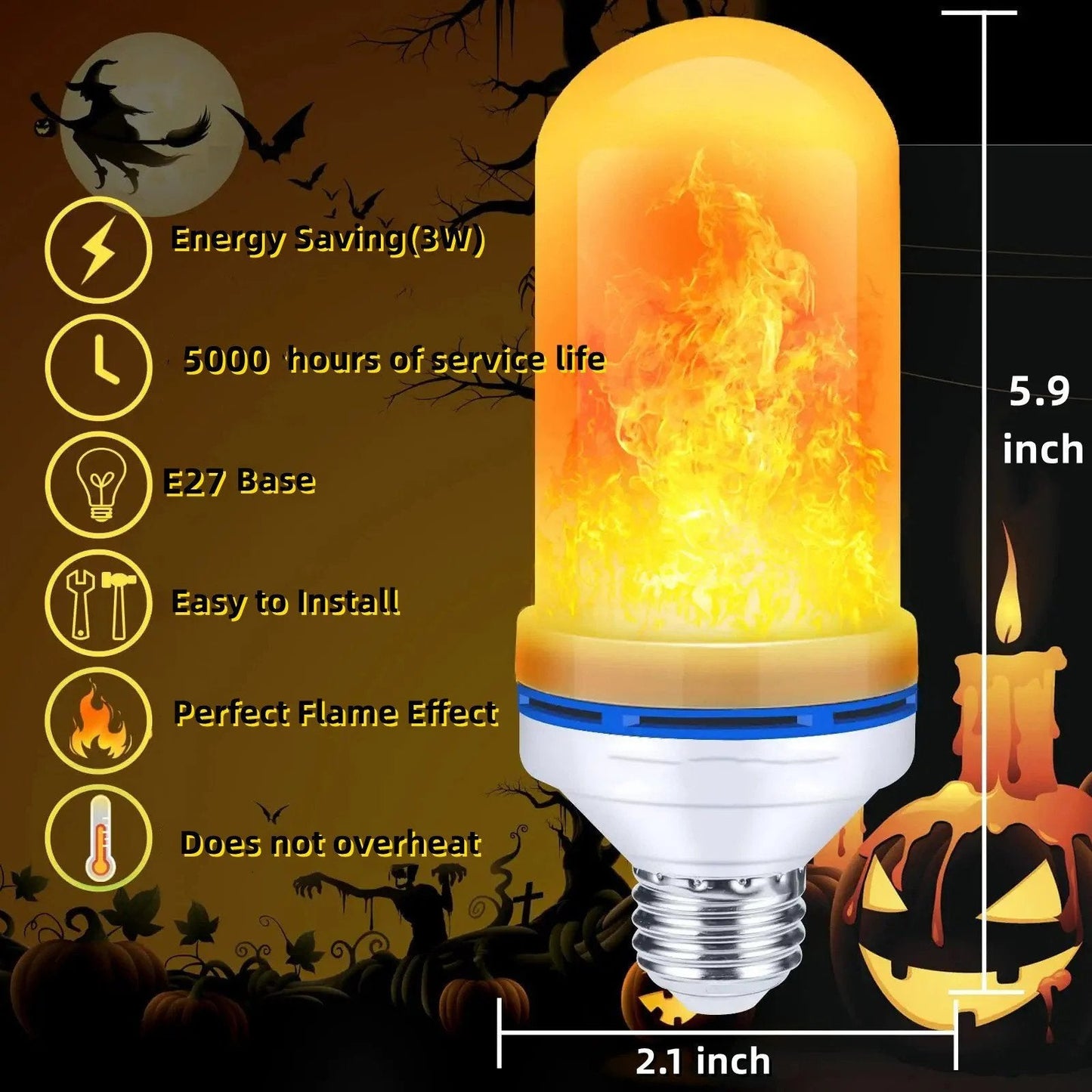 HOT SALE 2023 UPGRADE LED FLAME LIGHT BULB