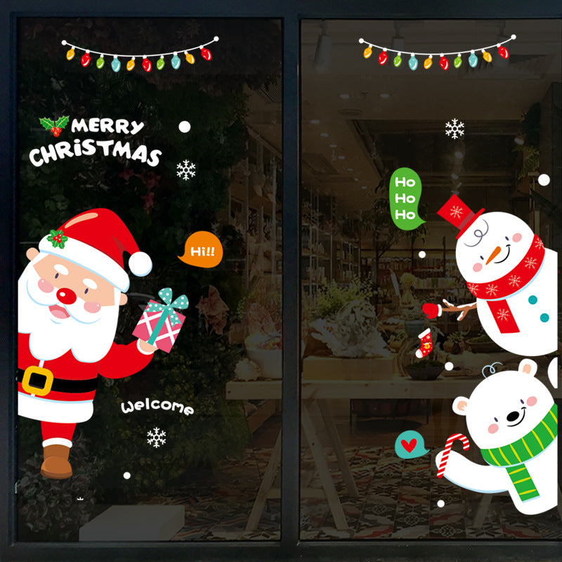 Christmas Stickers Decor Glue-free Electrostatic Stickers