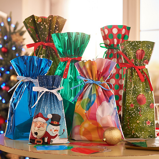 (CHRISTMAS SALE NOW-48% OFF)Drawstring Christmas Gift Bags