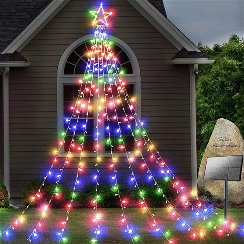 SOLAR OUTDOOR CHRISTMAS DECORATIONS LIGHTS