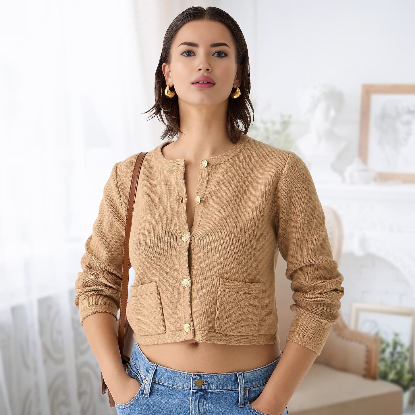 Last Day 60% OFF🔥Lady Patch Pocket Cardigan(Buy 2 Free Shipping)