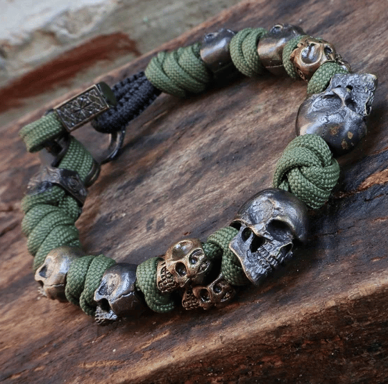 💥LAST DAY 49% OFF🏴‍☠💀The Skull Army Paracord Bracelet📿