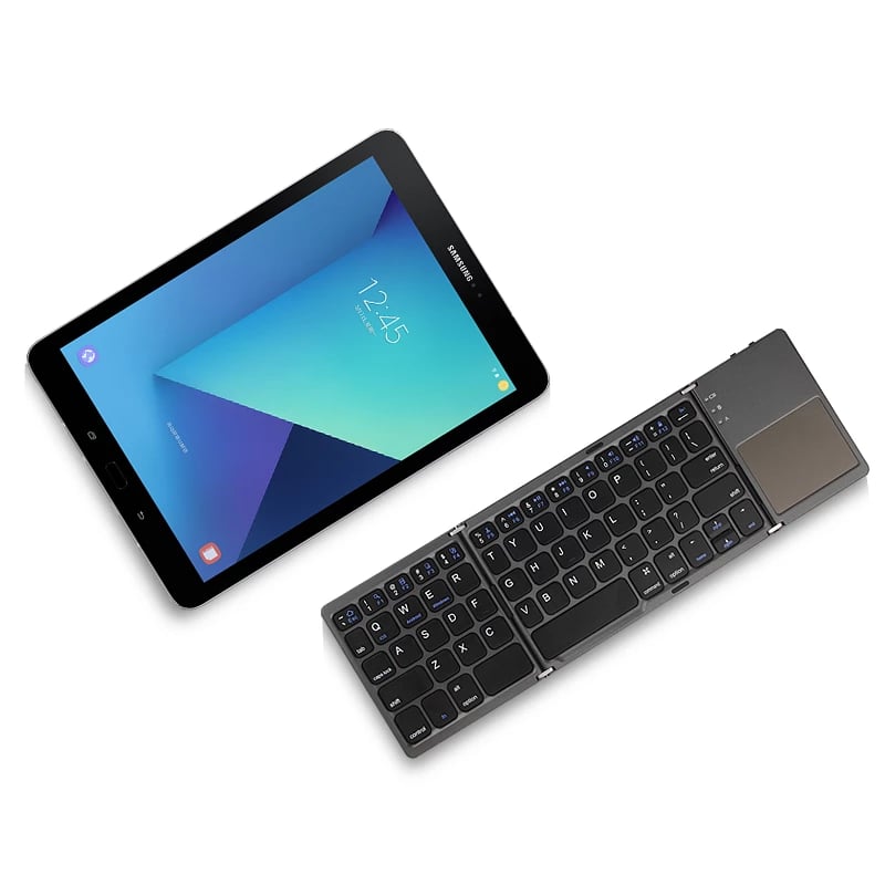 🔥hot sale🔥 Foldable mini keypad with Bluetooth, wireless foldable keyboard with touchpad