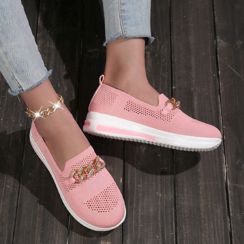 Women's Woven Breathable Wedge Sneakers