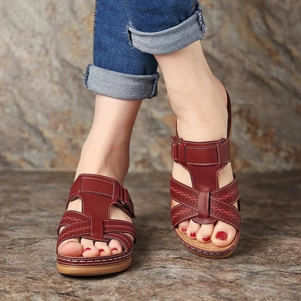 🔥Last Day 49% OFF 🔥Women Premium Leather Orthopedic Sandals